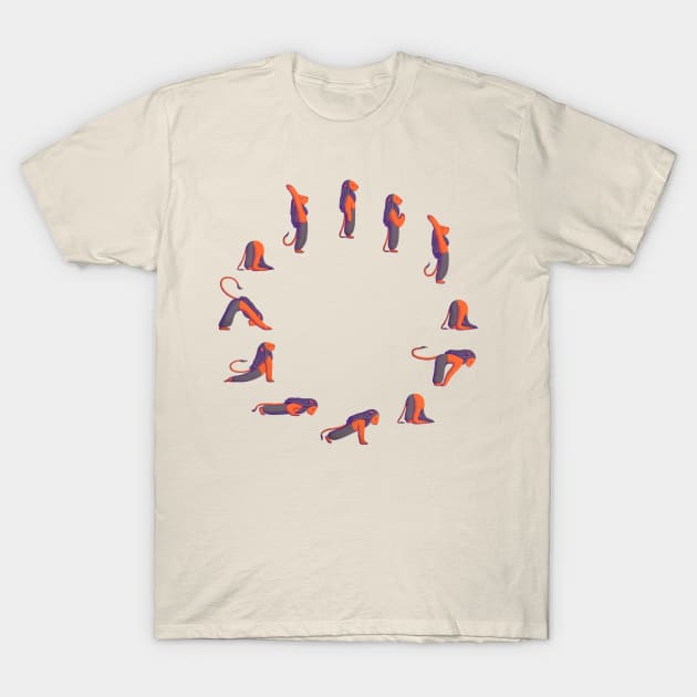 Sun Salutation T-Shirt by rotemdraws